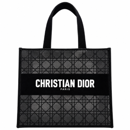 Christian Dior Black Woven Mesh Cosmetic Bag